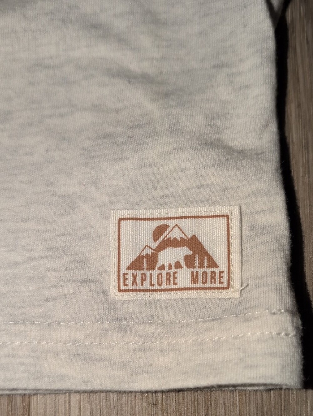 Carter's Cream Henley with Burgundy Raglan Sleeves - Picture 2 of 4